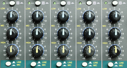 Mixer sound controlls