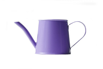 Purple watering can mini isolated on white background