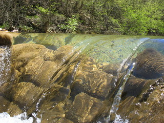 Толща воды на горном каскаде