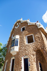 building in Park Guell. Barcelona. Spain