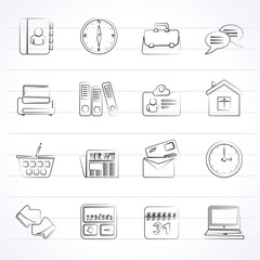 Business and office icons - vector icon set