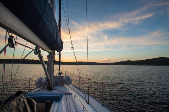 Sailboat at sunset