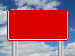 TRAFFIC SIGN TEMPLATE (notice board signpost road exit red)