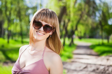 Portrait of blond woman