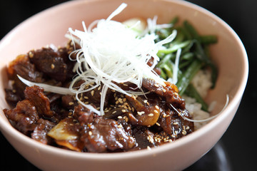 Gyudon ,Japanese beef rice bowl.