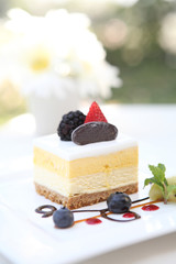 mango mousse cheese cake