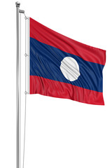 3D flag of Laos