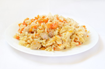 Rice with vegetables and meat