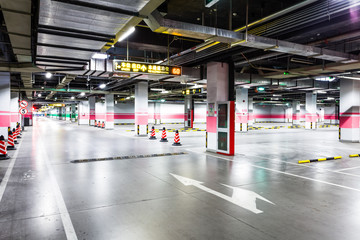 empty underground parking