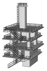 cartoon image of industrial building