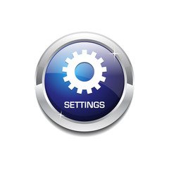 Settings Gear Circular Rounded  Vector Icon Button