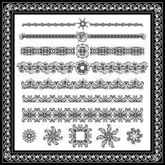 Fototapeta premium Векторный набор, черный