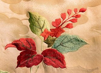 Naklejka premium Decorative kimono floral