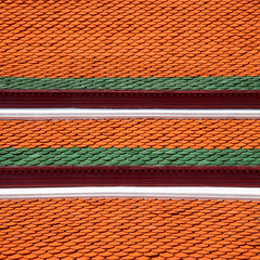 Thai Temple roof in Bangkok Thailand