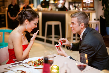 romantically proposing