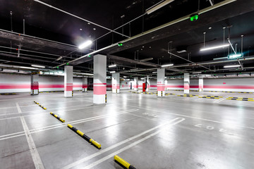 empty underground parking