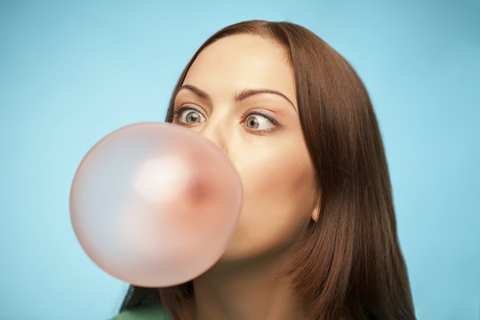 Girl And Bubble Gum