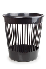 black plastic basket