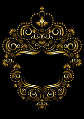 Decorative frame in Oriental style.
