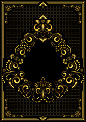 Gold frame ornament in East style