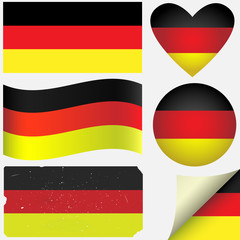 Germany icon set of flags. Fully editable EPS10 vector.