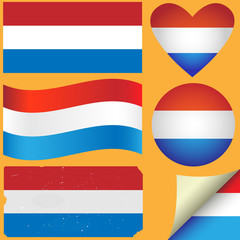 Netherlands icon set of flags. Fully editable EPS10 vector.