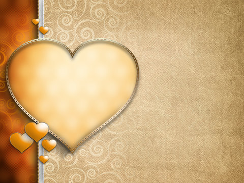 Valentine's Day - background of greeting card template