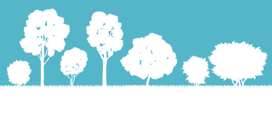 Ecology concept detailed forest tree illustration vector backgro