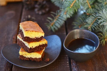 Chocolate and coffee brawnie