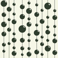 Abstract background with black and white circles. Seamless
