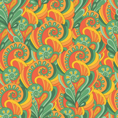 Seamless sunny indian pattern