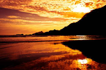 Tropical Sunset, Lopes Mendes Beach, Ilha Grande, Brazil