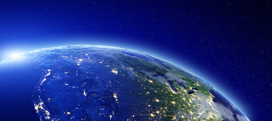 City lights - Canada and USA