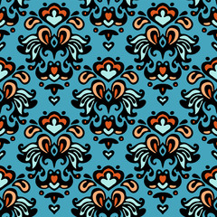 Flower pattern seamless  vector paisley design