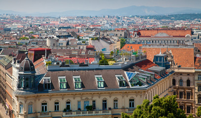 Fototapeta premium Vienna houses roofs