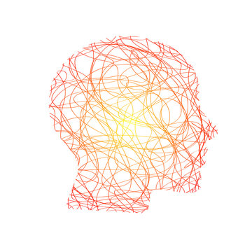 Kopf Gesicht Silhouette Vektor Abstrakt