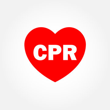 Heart icon with CPR sign