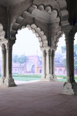 Pillar Gallery in Agra Fort, Uttar Pradesh, India