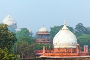 Obraz premium Mughal Garden in front of Taj Mahal