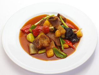 sweet and sour sauce fried with pork