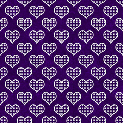 Purple and White Polka Dot Hearts Pattern Repeat Background