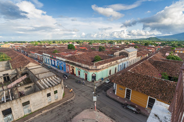 Crossing in the old part of Granada, Nicaragua