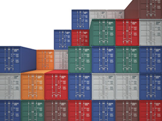 container milticolor background concept shipping trade export import