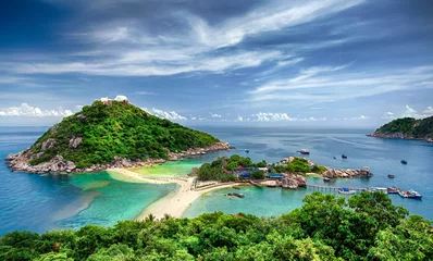 Crédence de cuisine en verre imprimé Railay Beach, Krabi, Thaïlande NangYuan et l& 39 île de Tao