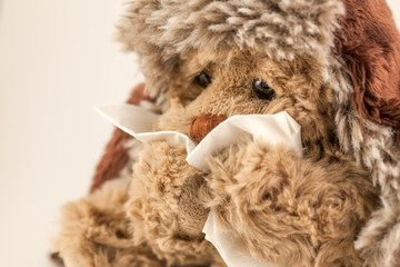 peluche malade-triste