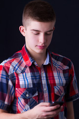 young man using a mobile phone