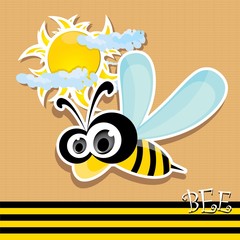 vector bee icon. vector summer illustration.