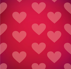 Red love Valentine's Day background with hearts