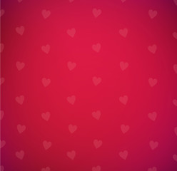 Red love Valentine's Day background with hearts