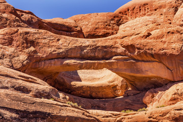 Pothole Arch Rock Canyon Arches National Park Moab Utah